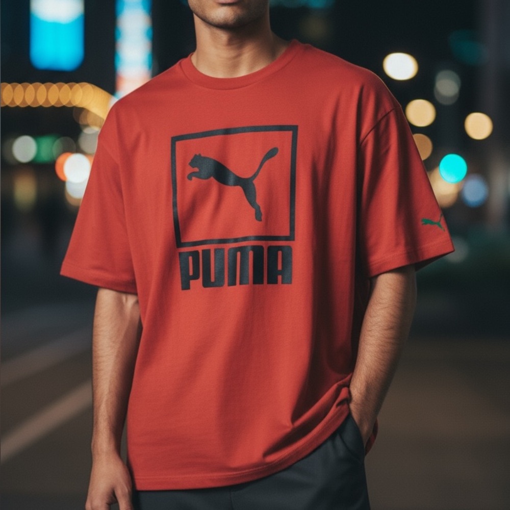 Puma XL Men’s Red T Shirt with Logo